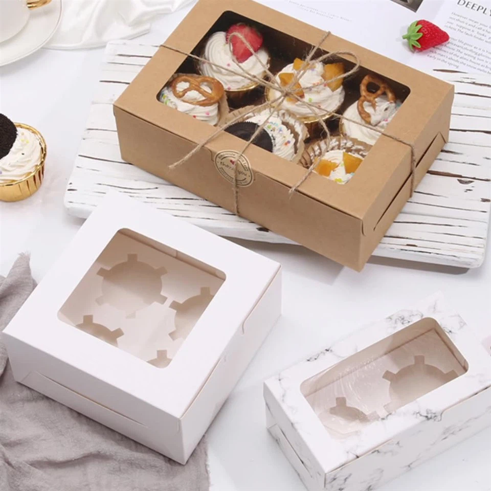 Pappersdessertförpackningslåda